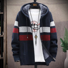 Load image into Gallery viewer, 2022 winter Men high quality Knitted thicken Mens Coats Hood Male Sweater Casual
