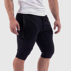 New Men&#39;s Summer Workout Shorts Drawstring Joggers 3/4 Knee Length Cotton Sport Running Homme Bermuda Casual Short Sweatpants - FlorentClothingStore 