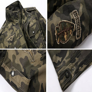 DIMUSI Autumn Mens Bomber Jackets Casual Man Camouflage Army Military Coats - FlorentClothingStore 