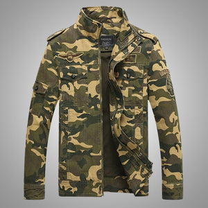 DIMUSI Autumn Mens Bomber Jackets Casual Man Camouflage Army Military Coats - FlorentClothingStore 