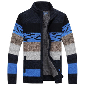 Men&#39;s Knitted Cardigans Sweaters Winter Male Wool Sweater Slim Fit Zipper Sweaters - FlorentClothingStore 