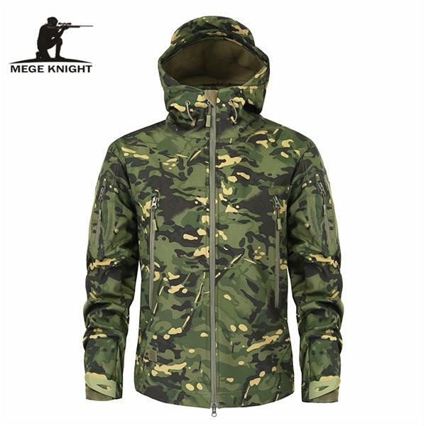 Mege Brand Clothing Autumn Men's Military Camouflage Fleece Jacket Army Tactical - FlorentClothingStore 