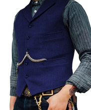 Load image into Gallery viewer, Men&#39;s Suit Vest Brown Wedding Wool Tweed Business Waistcoat Jacket Casual Slim Fit Gilet - FlorentClothingStore 
