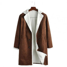 Load image into Gallery viewer, Fashion Men&#39;s Fur Fleece Trench Coats Lapel Long Sleeve Warm Fluffy Overcoat Slim
