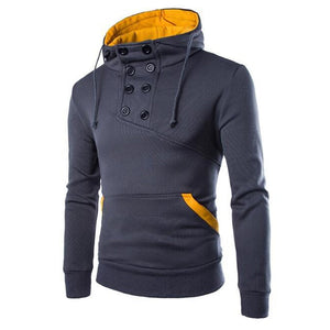 Autumn New Men Hoodies Sweatshirts Zipper Hoodie Sweatshirt Solid Color