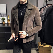 Load image into Gallery viewer, Men Winter Windbreaker Korean Version of Slim Long Wool Casual Woolen Coat Fashion Temperament Trend Slim Coat Large Size S-3XL
