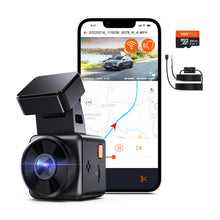 Load image into Gallery viewer, Vantue E1 Lite  Mini Front Car DVR with GPS Free APP Voice Control Dash Cam 24Hours Parking Mode Loop Recording Motion Detection
