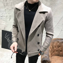 Load image into Gallery viewer, 2022 Brand clothing Men High Quality Leisure plaid Woolen cloth coat/Male slim fit winter
