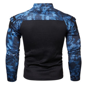 Tactical Combat Men Sweaters Military Uniform Camouflage Zippers US Army Clothes Camo Long Sleeve Shirt