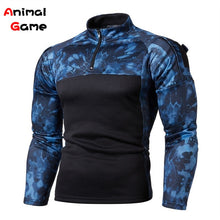 Load image into Gallery viewer, Tactical Combat Men Sweaters Military Uniform Camouflage Zippers US Army Clothes Camo Long Sleeve Shirt
