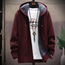 Load image into Gallery viewer, 2022 Winter new arrival Men&#39;s Sweaters Cardigan Men Knitted thicken Mens Hooded Coat
