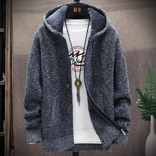 Load image into Gallery viewer, 2022 Winter new arrival Men&#39;s Sweaters Cardigan Men Knitted thicken Mens Hooded Coat
