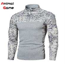 Load image into Gallery viewer, Tactical Combat Men Sweaters Military Uniform Camouflage Zippers US Army Clothes Camo Long Sleeve Shirt
