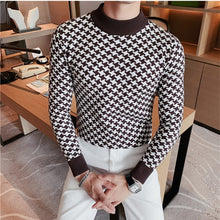 Load image into Gallery viewer, 2023 Brand Clothing Men Autumn Winter High Quality Knitting Sweater/Male Slim Fit Plaid Fashion Pullover Men&#39;s Casual Knit Shirt
