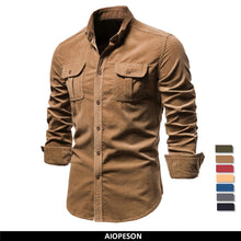 Load image into Gallery viewer, 2021 New Single Breasted 100% Cotton Me Shirt Business Casual Fashion Solid Color - florentclothing store 
