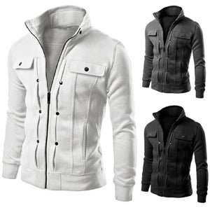 Hoodie Fleece Cardigan Coat Men Sweatshirts Pullover