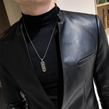 Load image into Gallery viewer, 2022 Brand Clothing Fashion Men High Quality Casual Leather Jacket  Slim Fit Business Leather Suit
