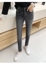 Load image into Gallery viewer, Winter Thick female Velvet Women High Waist Skinny Jeans Simple Fleece Warm Slim fit
