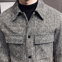 Load image into Gallery viewer, 2022 New Style Men High Quality Slim Fit Short Woolen Cloth Coat/Male Plaid Leisure Woolen
