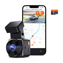 Load image into Gallery viewer, Vantue E1 Lite  Mini Front Car DVR with GPS Free APP Voice Control Dash Cam 24Hours Parking Mode Loop Recording Motion Detection
