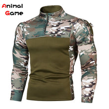 Load image into Gallery viewer, Tactical Combat Men Sweaters Military Uniform Camouflage Zippers US Army Clothes Camo Long Sleeve Shirt
