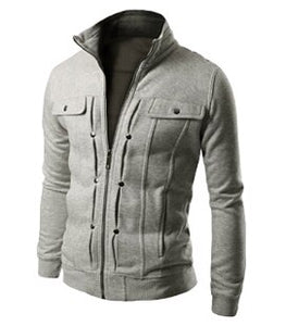 Hoodie Fleece Cardigan Coat Men Sweatshirts Pullover