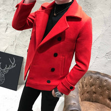 Load image into Gallery viewer, 2022 Brand clothing Men High Quality Leisure plaid Woolen cloth coat/Male slim fit winter
