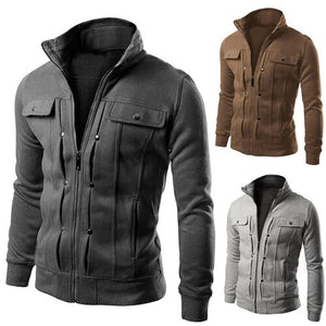 Hoodie Fleece Cardigan Coat Men Sweatshirts Pullover