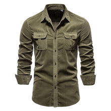 Load image into Gallery viewer, 2021 New Single Breasted 100% Cotton Me Shirt Business Casual Fashion Solid Color - florentclothing store 
