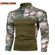 Load image into Gallery viewer, Tactical Combat Men Sweaters Military Uniform Camouflage Zippers US Army Clothes Camo Long Sleeve Shirt
