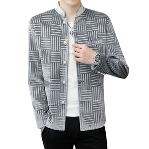 High Quality Blazer Men&#39;s Korean Version Trend Fashion Elegant Simple High-end Business Casual Gentleman Suit Loose Jacket