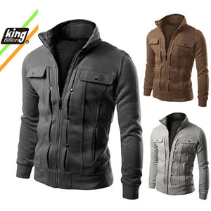 Hoodie Fleece Cardigan Coat Men Sweatshirts Pullover