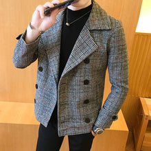 Load image into Gallery viewer, 2022 Brand clothing Men High Quality Leisure plaid Woolen cloth coat/Male slim fit winter
