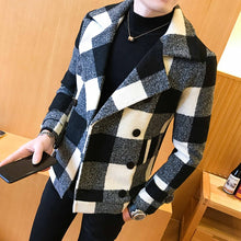 Load image into Gallery viewer, 2022 Brand clothing Men High Quality Leisure plaid Woolen cloth coat/Male slim fit winter
