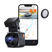 Load image into Gallery viewer, Vantue E1 Lite  Mini Front Car DVR with GPS Free APP Voice Control Dash Cam 24Hours Parking Mode Loop Recording Motion Detection
