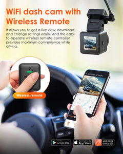 Vantrue Element1 Voice Controlled Black Box Dash Cam Wireless Hotkeys WiFi GPS Car Camera CPL Magnetic Mount Video Recorder Auto