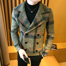 Load image into Gallery viewer, 2022 Brand clothing Men High Quality Leisure plaid Woolen cloth coat/Male slim fit winter
