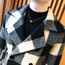 Load image into Gallery viewer, 2022 Brand clothing Men High Quality Leisure plaid Woolen cloth coat/Male slim fit winter
