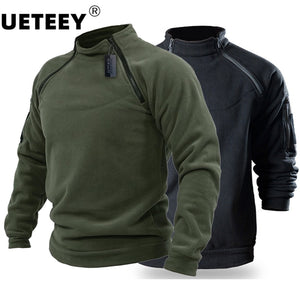 US SWAT Mens Tactical Outdoor Polar Fleece Jacket Hunting Clothes Warm Zipper Pullover Man Windproof Coat Thermal Hiking Sweater