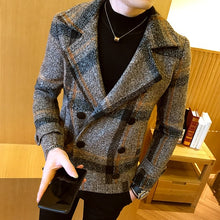 Load image into Gallery viewer, 2022 Brand clothing Men High Quality Leisure plaid Woolen cloth coat/Male slim fit winter
