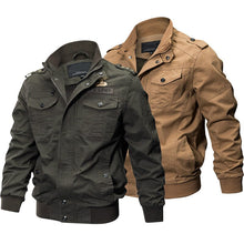 Load image into Gallery viewer, Plus Size Military Bomber Jacket Men Spring Autumn Casual Multi-pocket Pilot Jackets - FlorentClothingStore 
