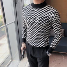 Load image into Gallery viewer, 2023 Brand Clothing Men Autumn Winter High Quality Knitting Sweater/Male Slim Fit Plaid Fashion Pullover Men&#39;s Casual Knit Shirt
