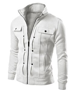 Hoodie Fleece Cardigan Coat Men Sweatshirts Pullover