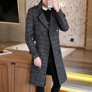 High Quality Blazer Men&#39;s British Style Advanced Simple Elegant Fashion Business Party Gentleman&#39;s Suit Jacket Woollen Coat