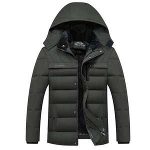 Thick Warm Winter Parka Men Fleece Hooded Men Winter Jacket Coat Military - FlorentClothingStore 