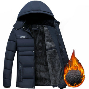 Thick Warm Winter Parka Men Fleece Hooded Men Winter Jacket Coat Military - FlorentClothingStore 