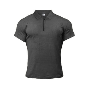 Muscleguys Man Fashion Polo Shirt Casual Fashion Plain Color Short Sleeve High Quality - florentclothing store 