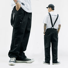 Load image into Gallery viewer, Suspenders Trousers Mens Streetwear Hip Hop Overalls Canvas Cloth Cargo Pants Work Casual Pant Men - florentclothing store 
