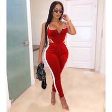 Load image into Gallery viewer, Winter Women&#39;s set Velvet bodysuit pencil pants suit two piece set Sexy - florentclothing store 
