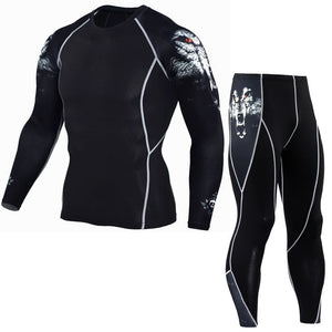 Winter Thermal Underwear Set Men's Sportswear Running Training Warm Base - florentclothing store 